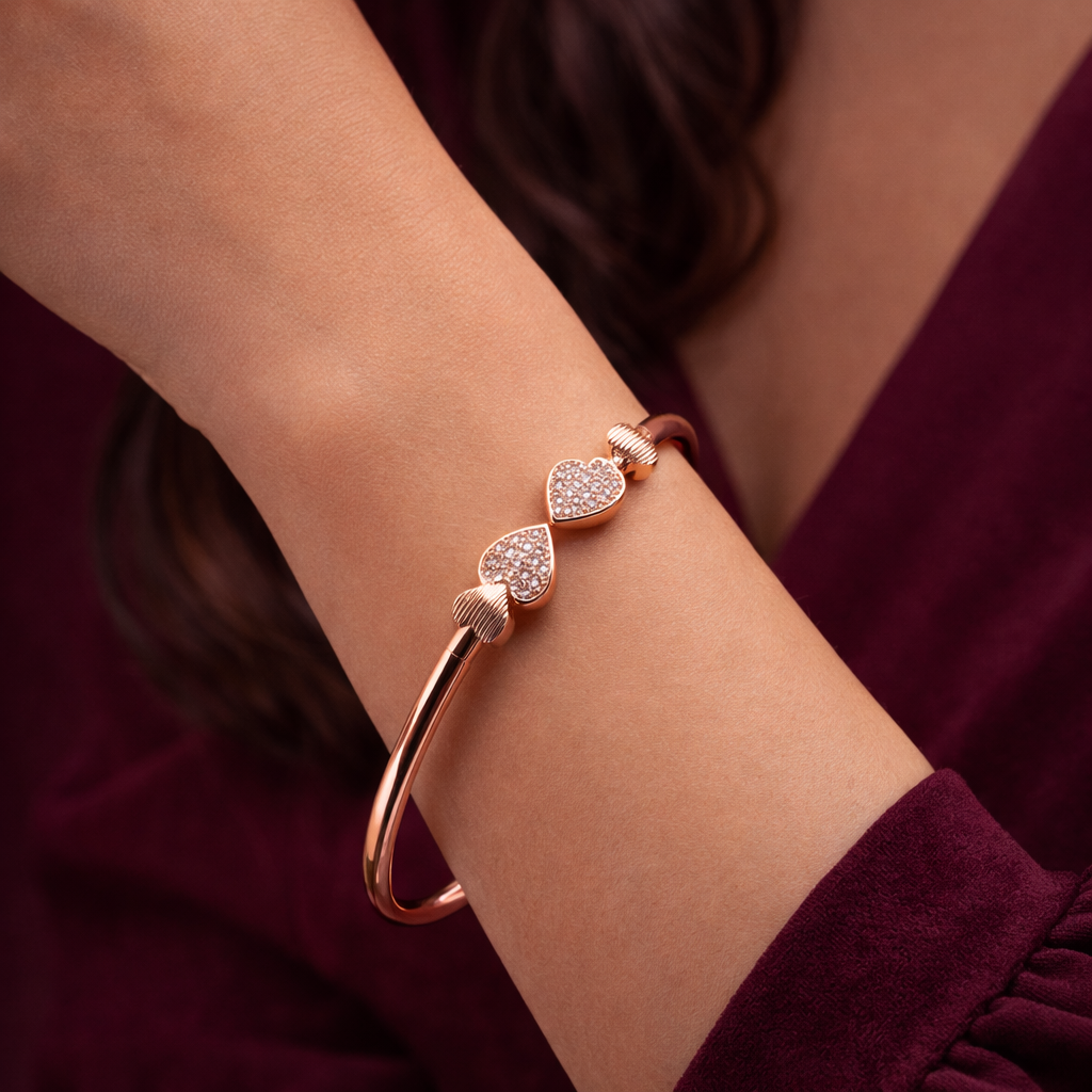 Silver Bracelet Rose Gold Plated CJWCB070