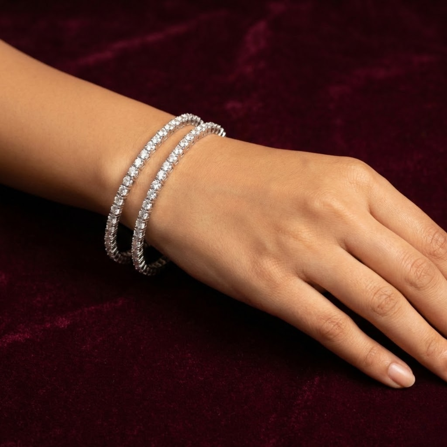 Silver Bangle Pair CJCBA016