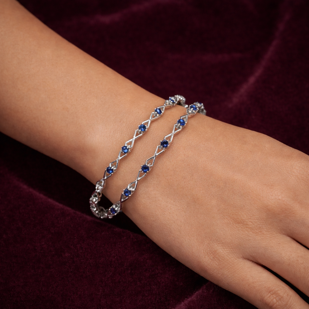 Silver Bangle Pair CJCBA002