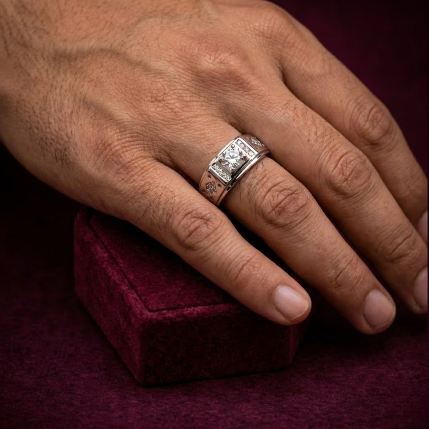 Iced Out Italian Silver Ring CJCZ007