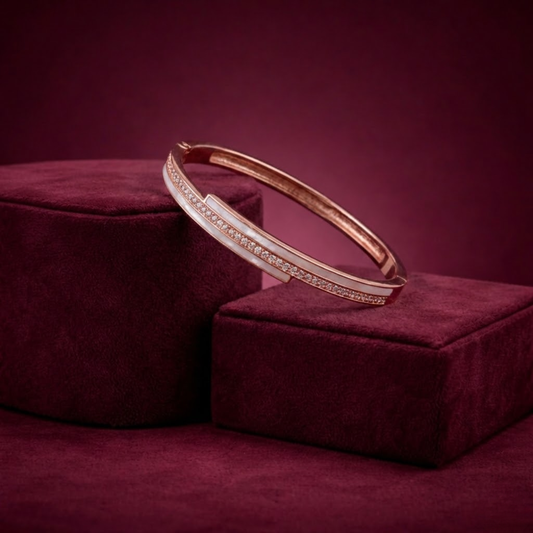 Silver Bracelet Rose Gold Plated CJWCB057