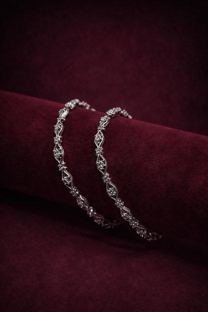 Silver Bangle Pair CJCBA001