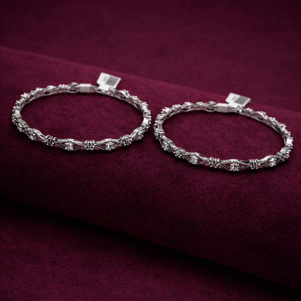 Silver Bangle Pair CJCBA004