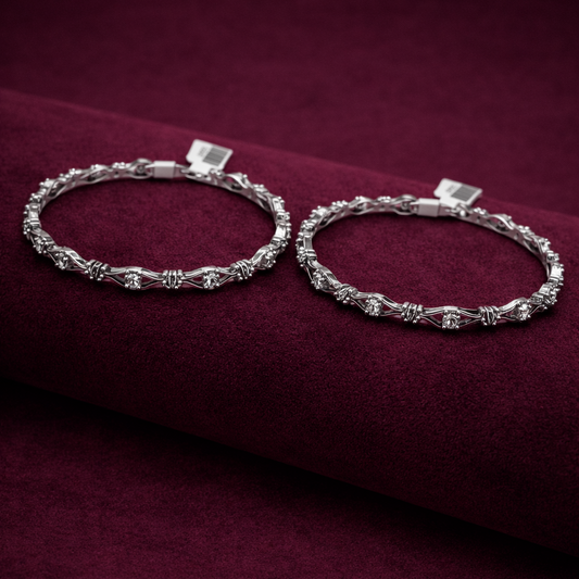 Silver Bangle Pair CJCBA004