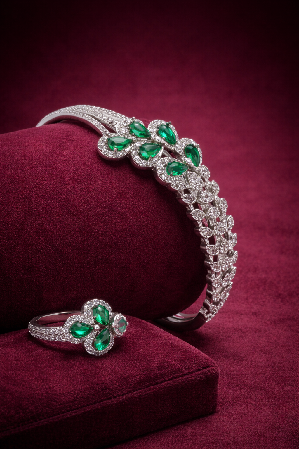 Silver Ring & Bracelet CJWCB047