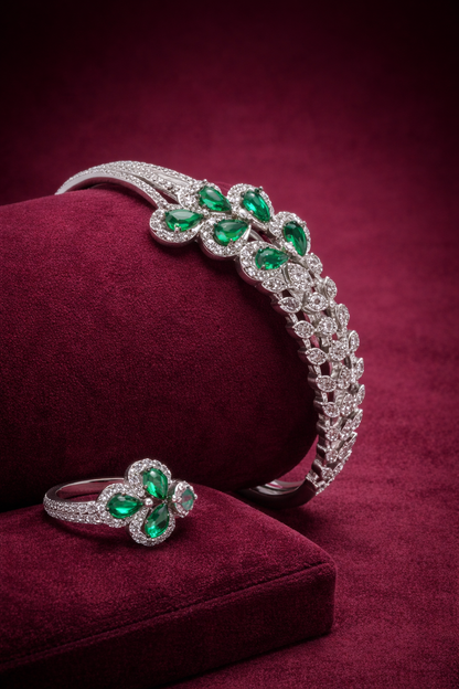 Silver Ring & Bracelet CJWCB047