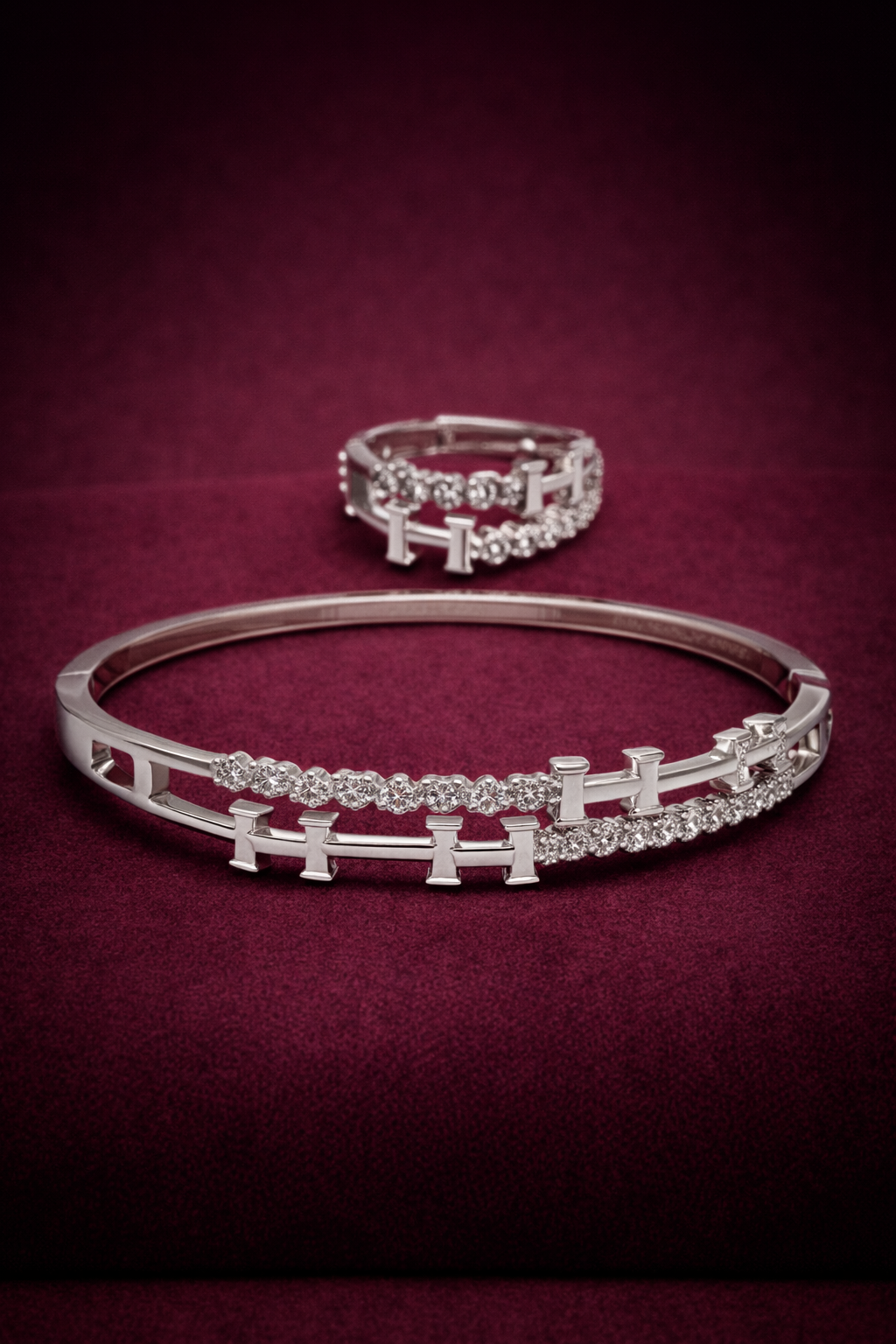 Silver Ring & Bracelet CJWCB044