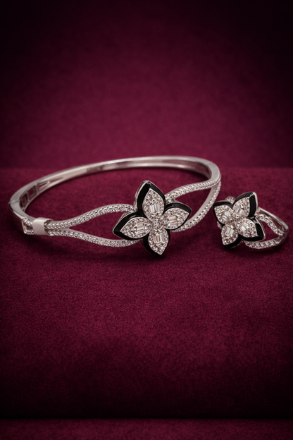 Silver Ring & Bracelet CJWCB046