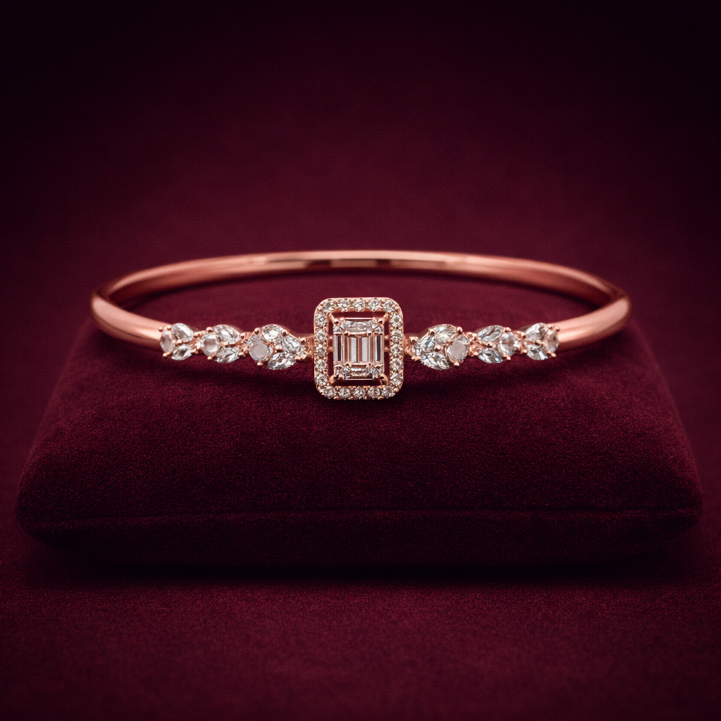 Silver Bracelet Rose Gold Plated CJWCB064