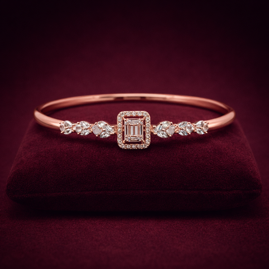 Silver Bracelet Rose Gold Plated CJWCB064