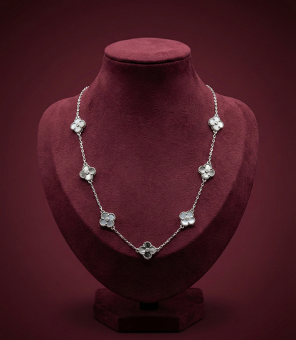 Vancleef White Silver Necklace CJVCN002