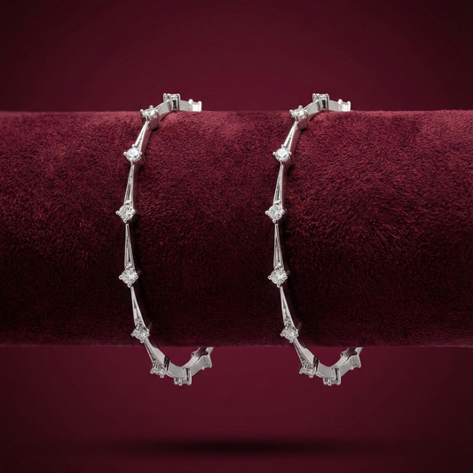 Silver Bangle Pair CJCBA005