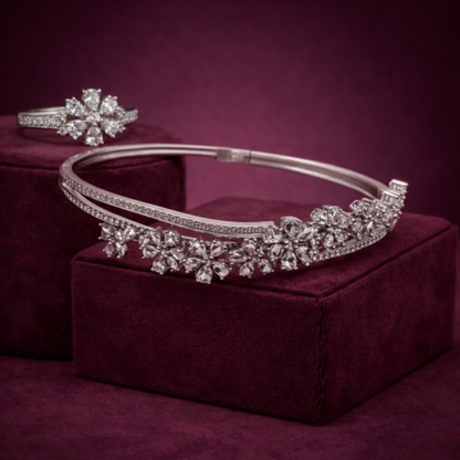 Silver Ring & Bracelet CJWCB043