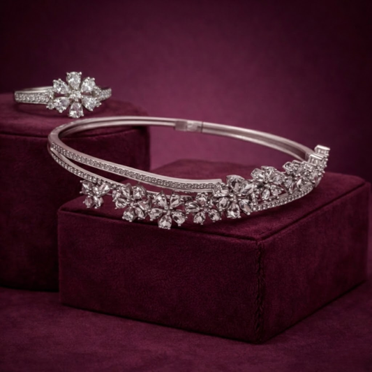 Silver Ring & Bracelet CJWCB043