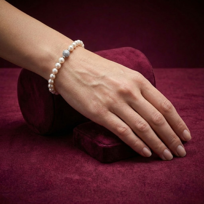 Silver Pearl Bracelet CJPRB001
