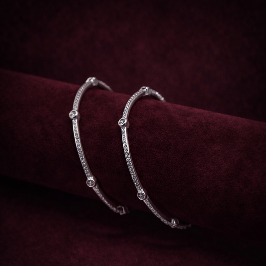 Silver Bangle Pair CJCBA011
