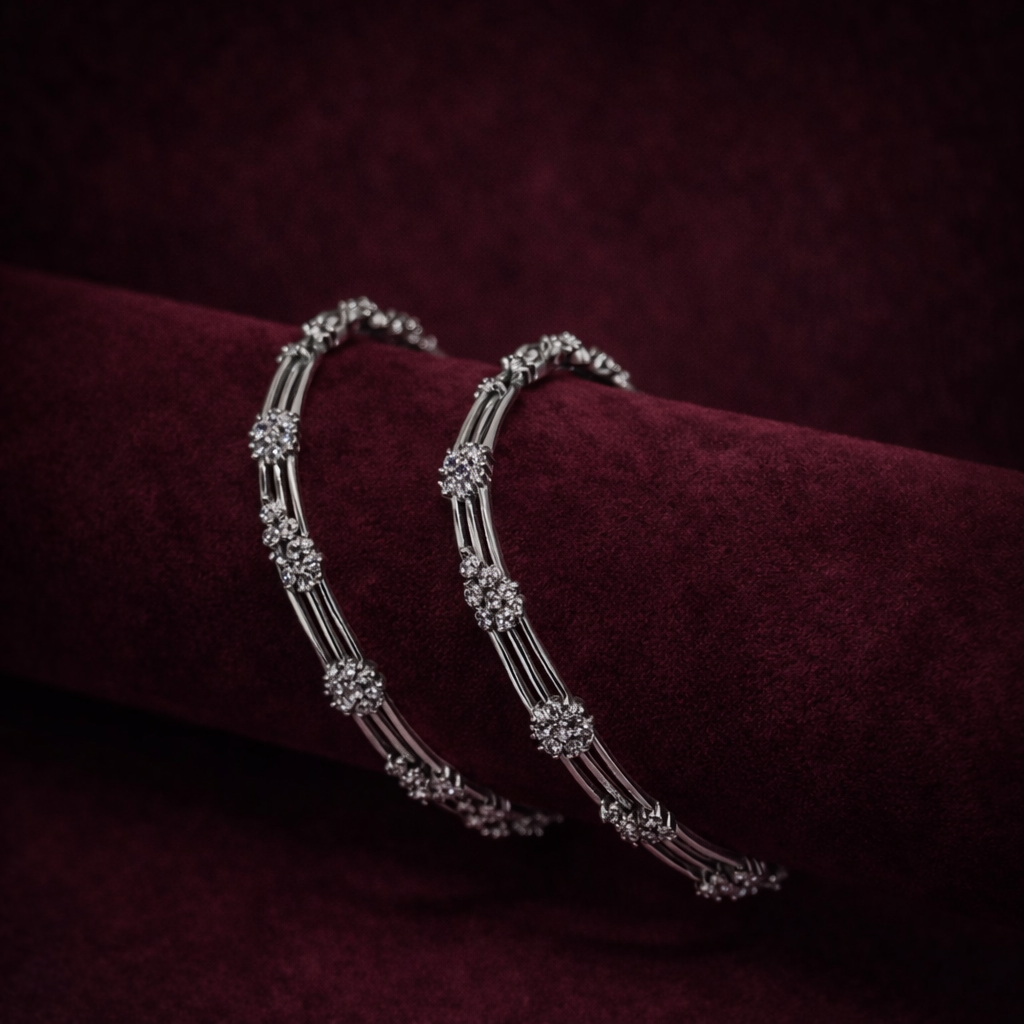 Silver Bangle Pair CJCBA012