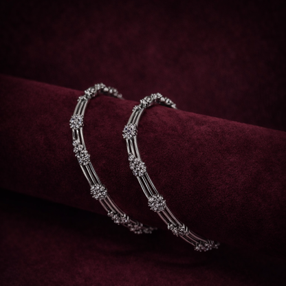 Silver Bangle Pair CJCBA012
