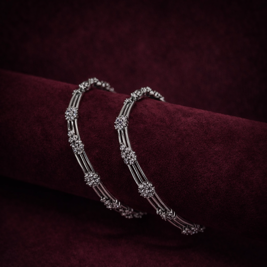 Silver Bangle Pair CJCBA012