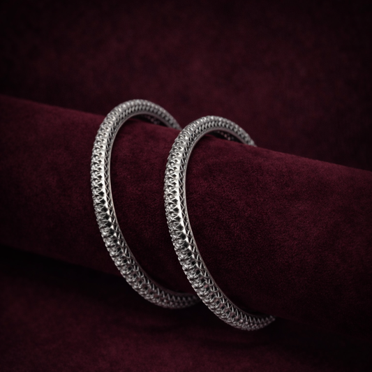 Silver Bangle Pair CJCBA015