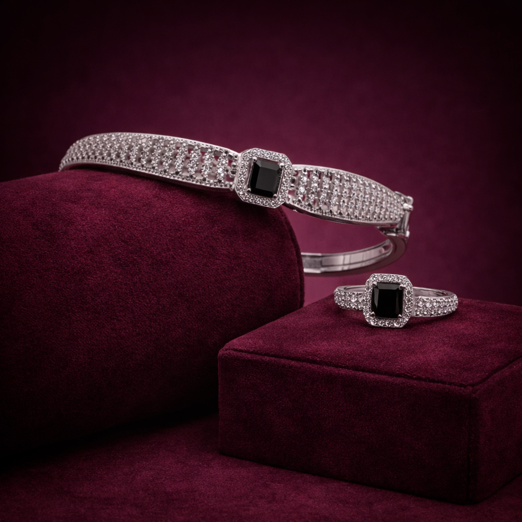 Silver Ring & Bracelet CJWCB048