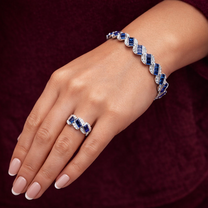 Silver Ring & Bracelet CJWCB049