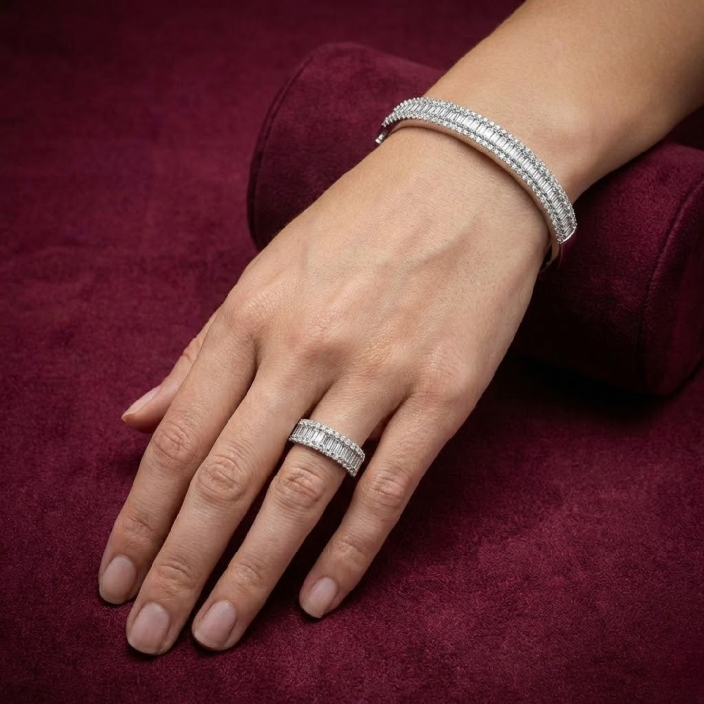 Silver Ring & Bracelet CJWCB052