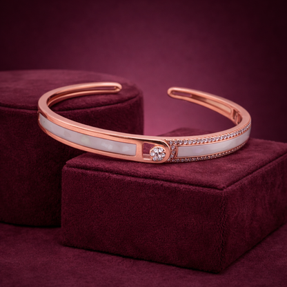 Silver Bracelet Rose Gold Plated CJWCB059