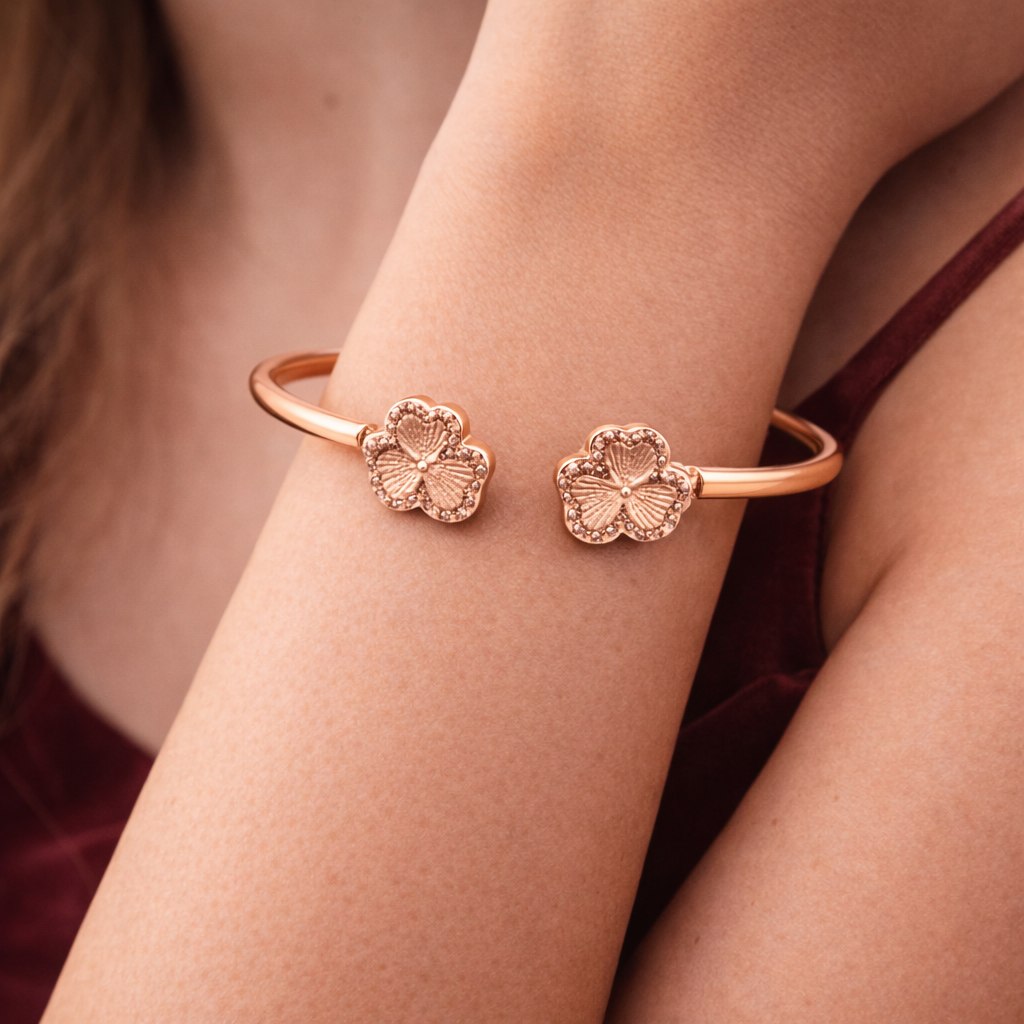 Silver Bracelet Rose Gold Plated CJWCB069