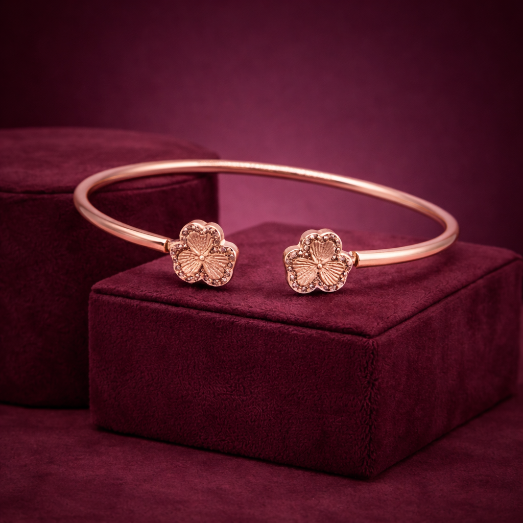 Silver Bracelet Rose Gold Plated CJWCB069