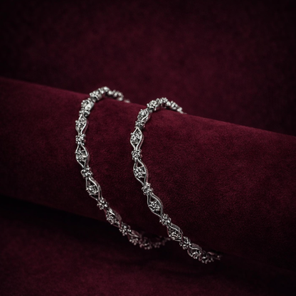 Silver Bangle Pair CJCBA001