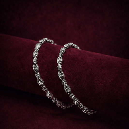 Silver Bangle Pair CJCBA001