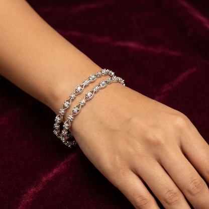 Silver Bangle Pair CJCBA001