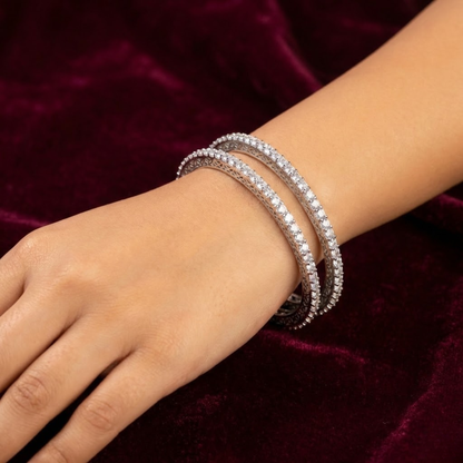 Silver Bangle Pair CJCBA013