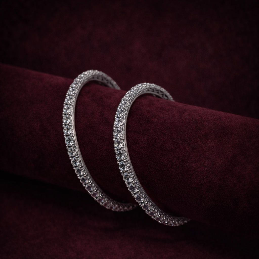 Silver Bangle Pair CJCBA013