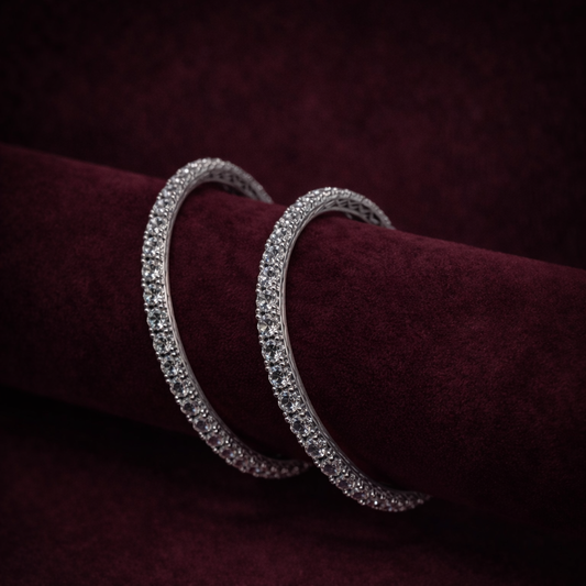 Silver Bangle Pair CJCBA013