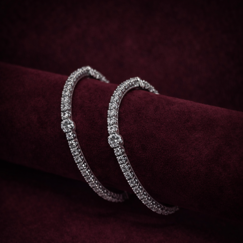 Silver Bangle Pair CJCBA014