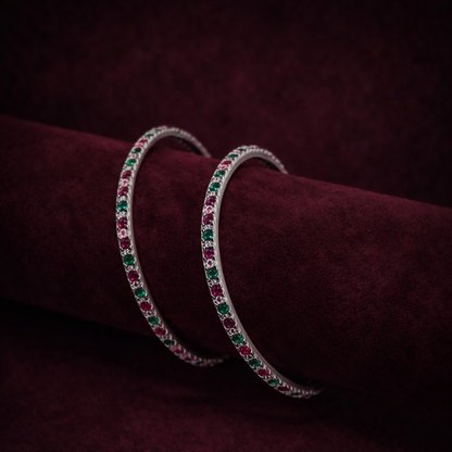 Silver Bangle Pair CJCBA006