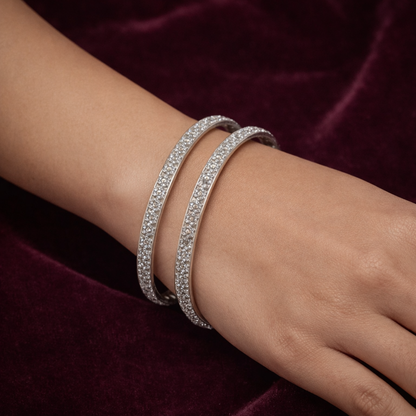 Silver Bangle Pair CJCBA009