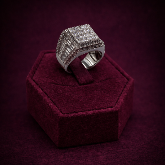 Iced Out Italian Silver Ring CJCZ002