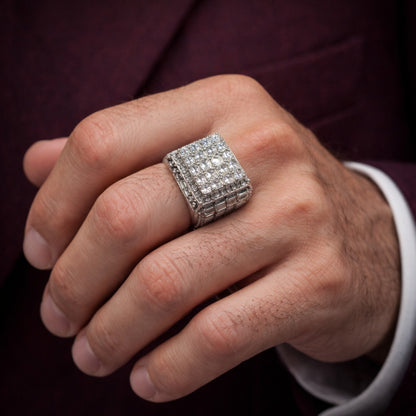 Iced Out Italian Silver Ring CJCZ002