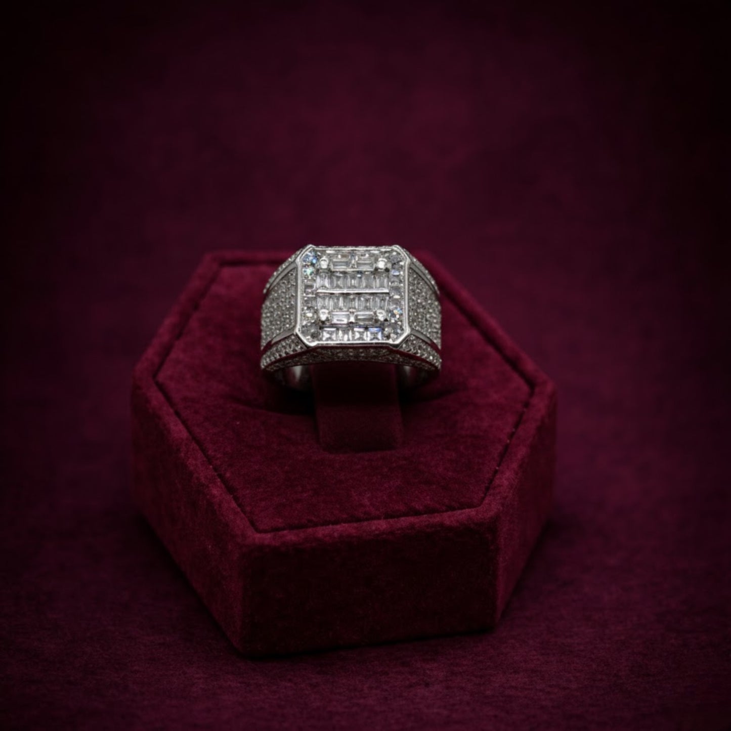 Iced Out Italian Silver Ring CJCZ003