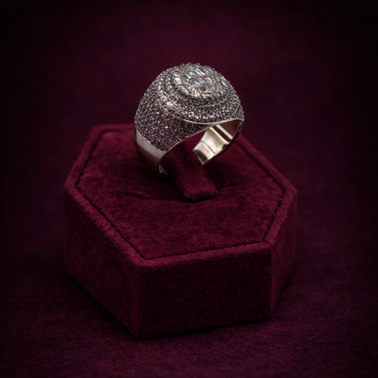 Iced Out Italian Silver Ring CJCZ004