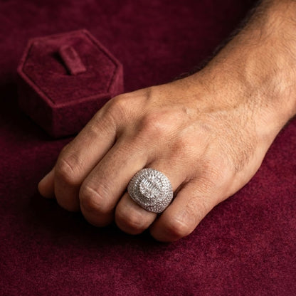 Iced Out Italian Silver Ring CJCZ004