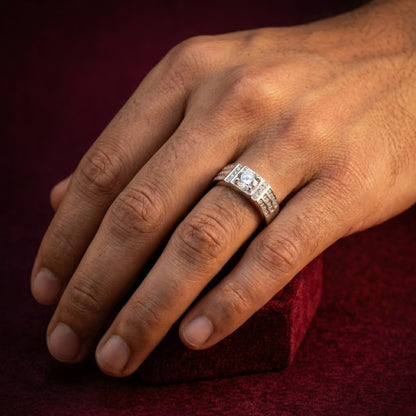 Iced Out Italian Silver Ring CJCZ012