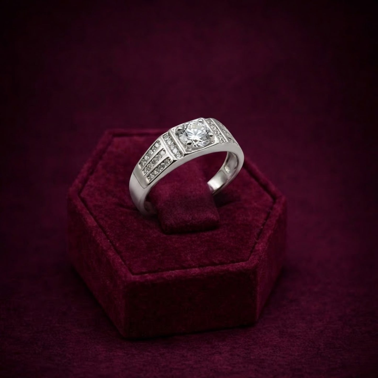 Iced Out Italian Silver Ring CJCZ012
