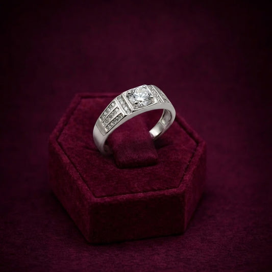 Iced Out Italian Silver Ring CJCZ012