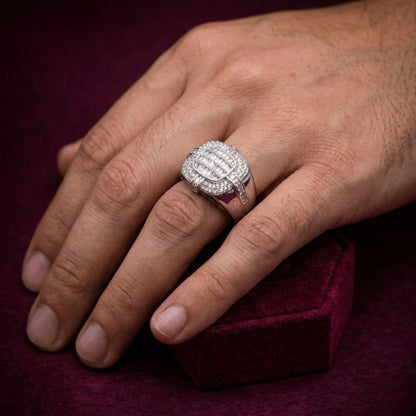Iced Out Italian Silver Ring CJCZ005