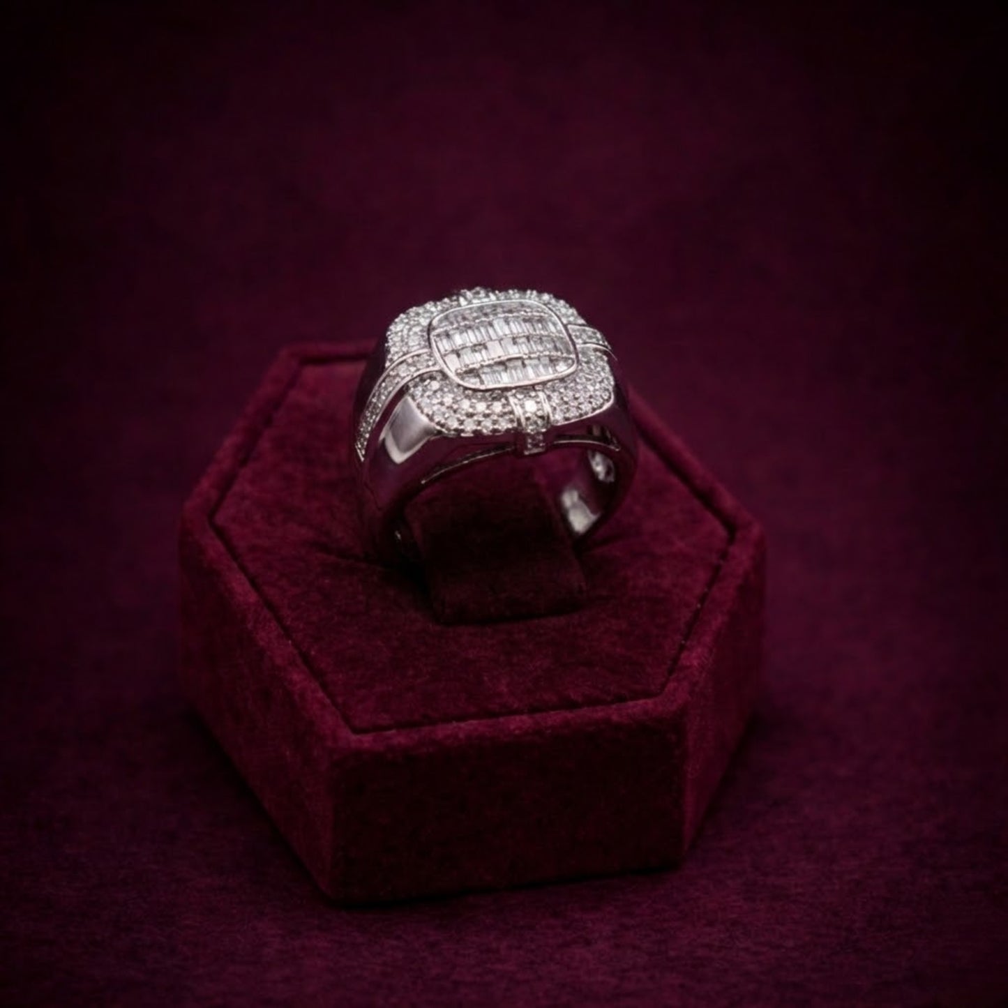 Iced Out Italian Silver Ring CJCZ005