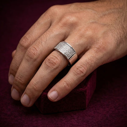 Iced Out Italian Silver Ring CJCZ006